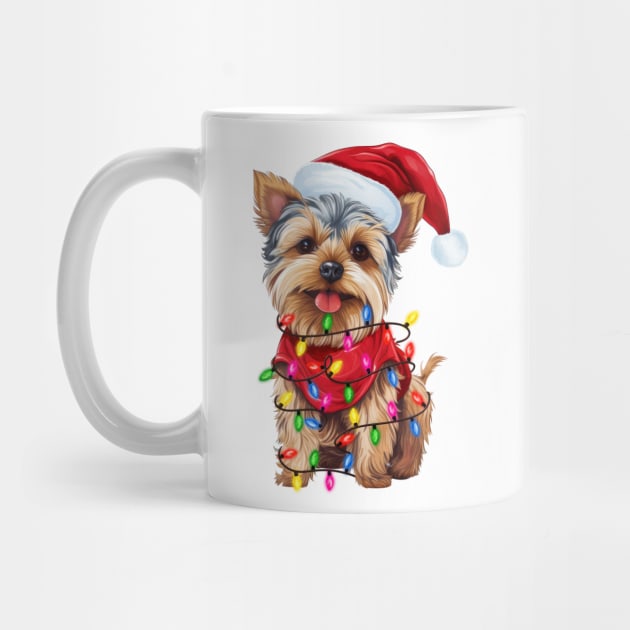 Christmas Yorkshire Terrier by Chromatic Fusion Studio